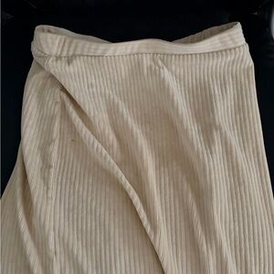 Elegant Cream Pleated Skirt